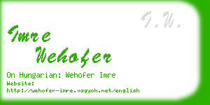 imre wehofer business card
